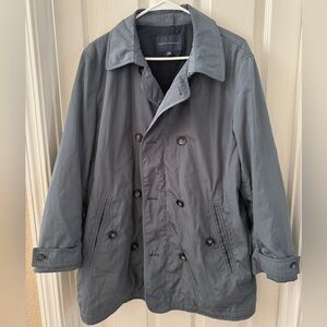Banana Republic Raincoat.  Good used condition.  Men’s Medium, Charcoal Grey.